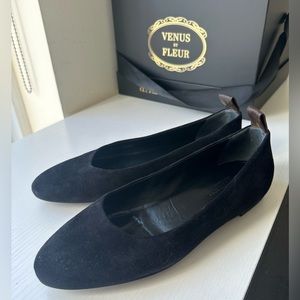 Louis Vuitton Suede Monogram Ballet Flats - size 38 - Perfect Condition